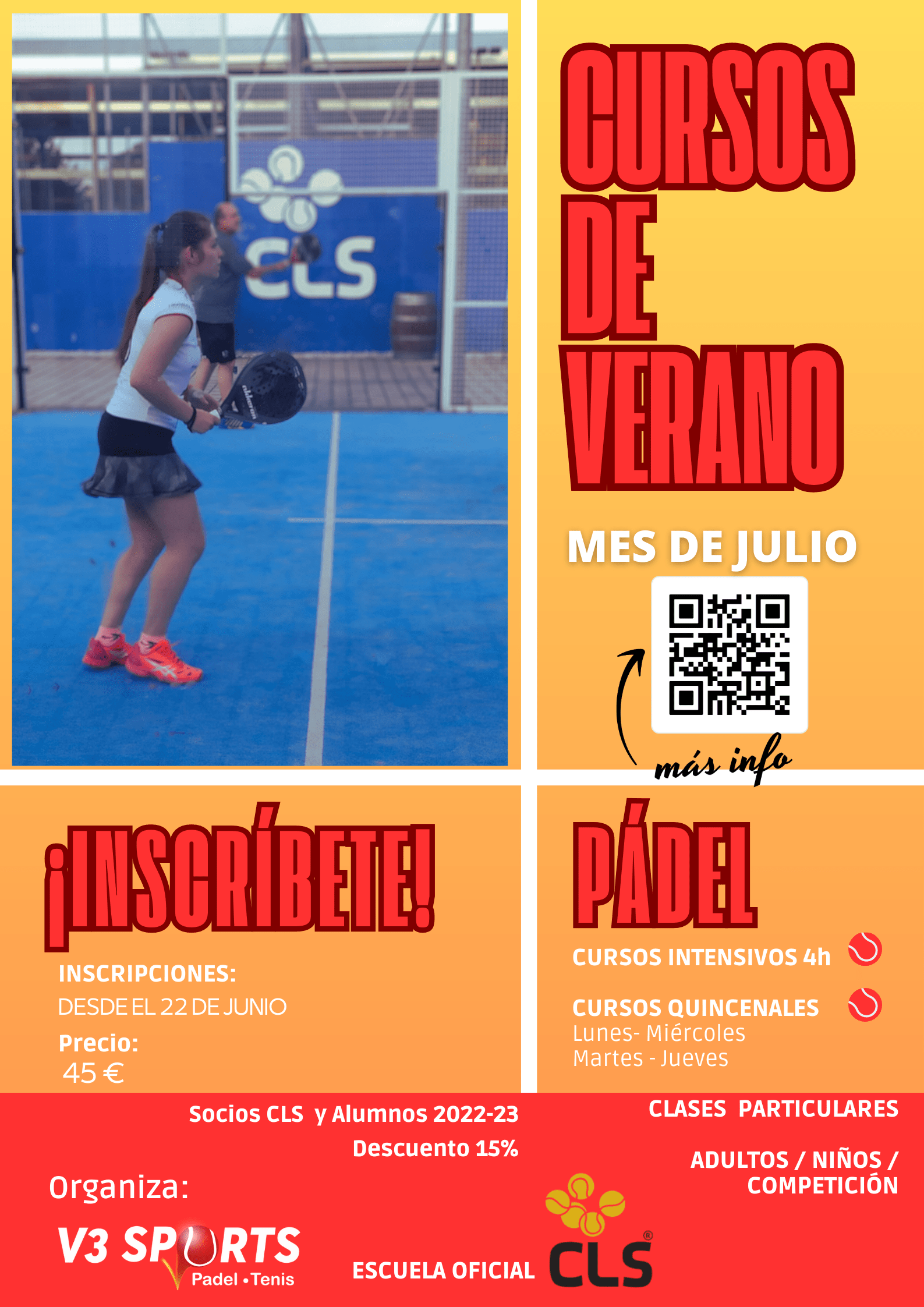 cursos de padel verano 2023