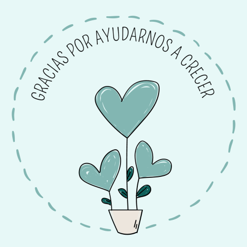 Pegatina circular Gracias Ilustrado Verde claro